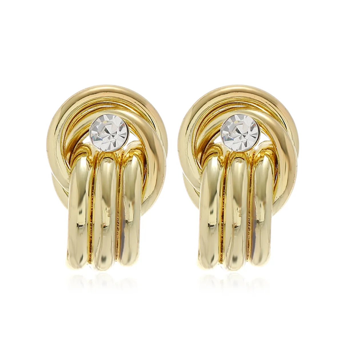 1 Pair Simple Style Classic Style Solid Color Inlay Alloy Pearl Ear Studs