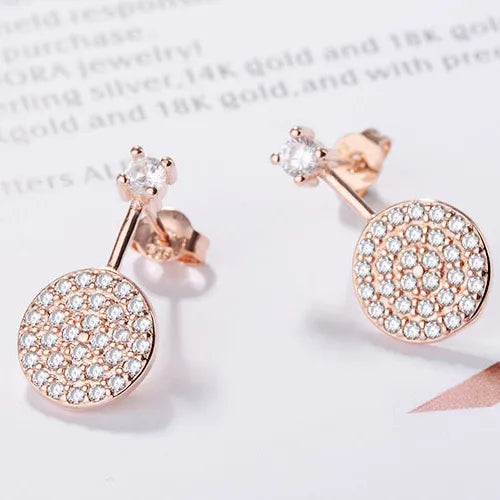 1 Pair Simple Style Classic Style Solid Color Inlay Copper Rhinestones Drop Earrings