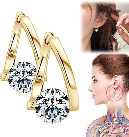 1 Pair Simple Style Classic Style Solid Color Inlay Copper Zircon Earrings