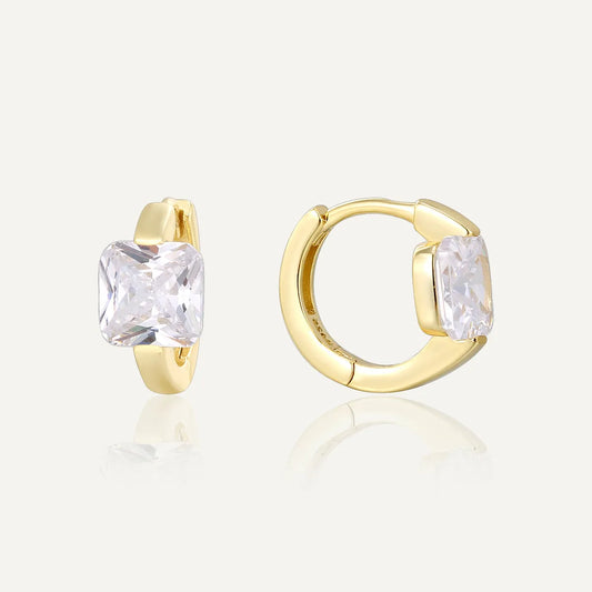 1 Pair Simple Style Classic Style Solid Color Inlay Sterling Silver Zircon Earrings