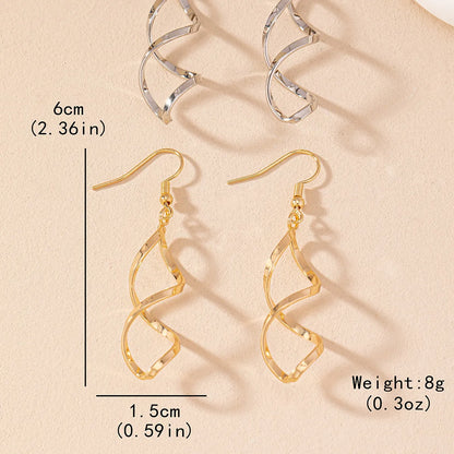 1 Pair Simple Style Classic Style Solid Color Iron Drop Earrings