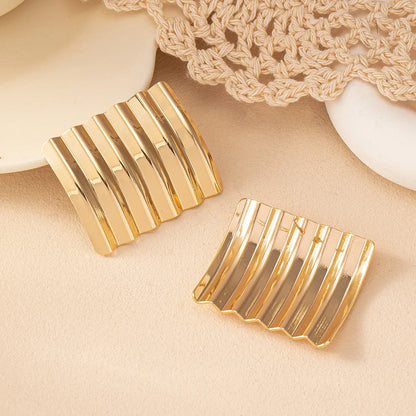 1 Pair Simple Style Classic Style Solid Color Iron Ear Studs