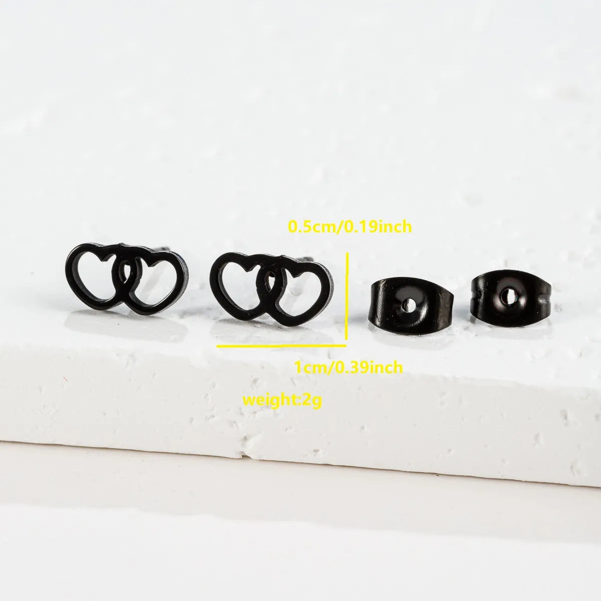 1 Pair Simple Style Classic Style Solid Color Irregular Plating 304 Stainless Steel 18K Gold Plated Ear Studs