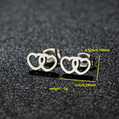 1 Pair Simple Style Classic Style Solid Color Irregular Plating 304 Stainless Steel 18K Gold Plated Ear Studs