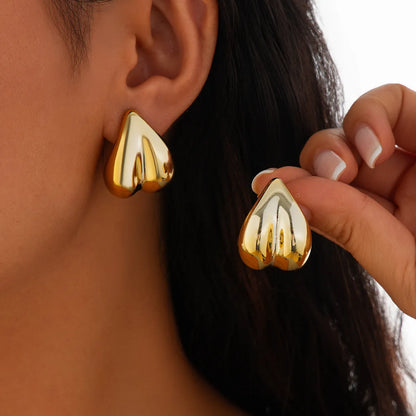 1 Pair Simple Style Classic Style Solid Color Irregular Plating Alloy Ear Studs