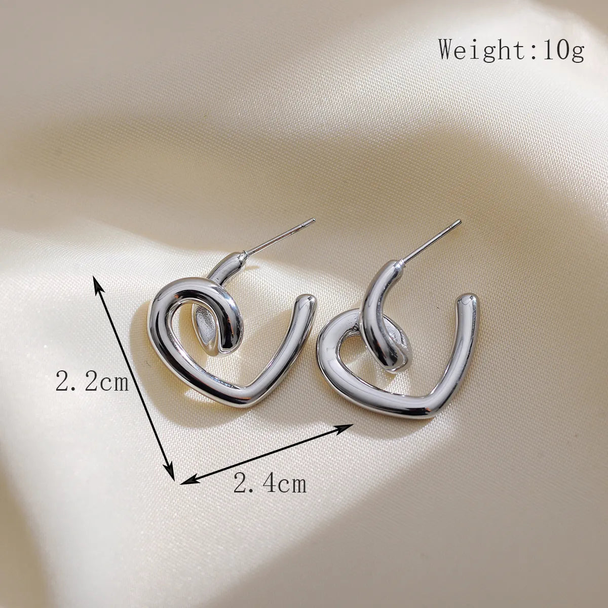 1 Pair Simple Style Classic Style Solid Color Plating 304 Stainless Steel 18K Gold Plated Ear Studs