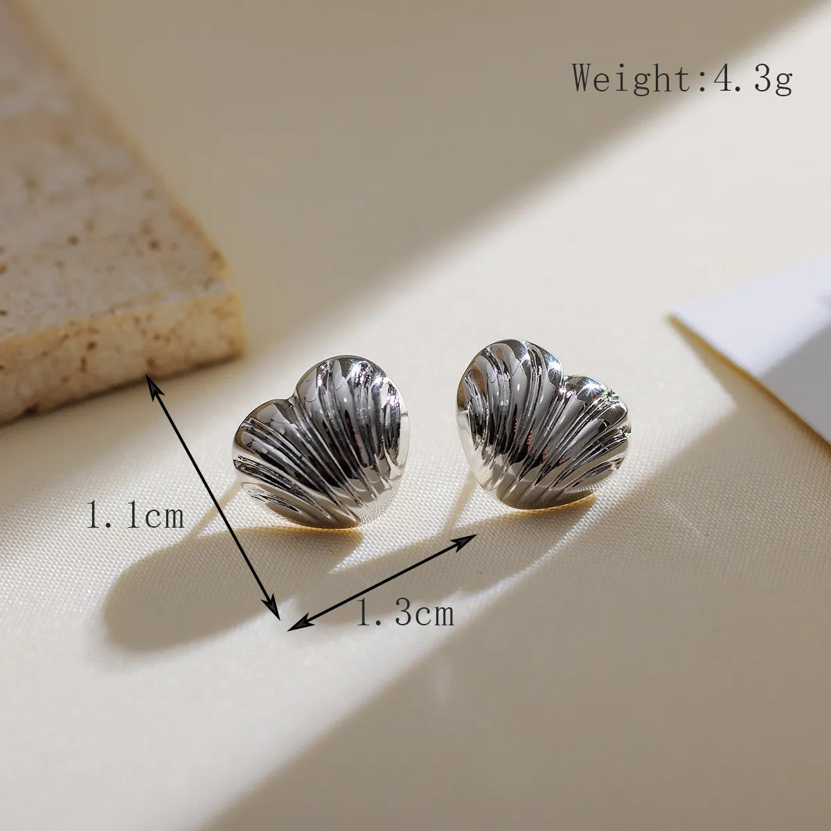 1 Pair Simple Style Classic Style Solid Color Plating 304 Stainless Steel 18K Gold Plated Ear Studs