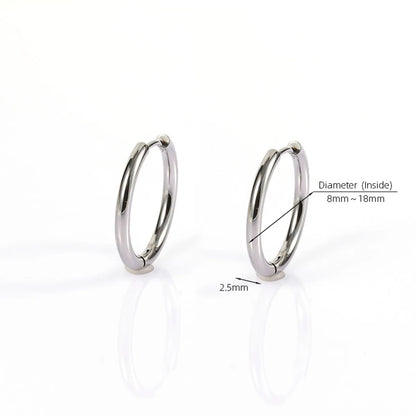 1 Pair Simple Style Classic Style Solid Color Plating 304 Stainless Steel 18K Gold Plated Earrings