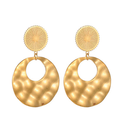 1 Pair Simple Style Classic Style Solid Color Plating 304 Stainless Steel Drop Earrings