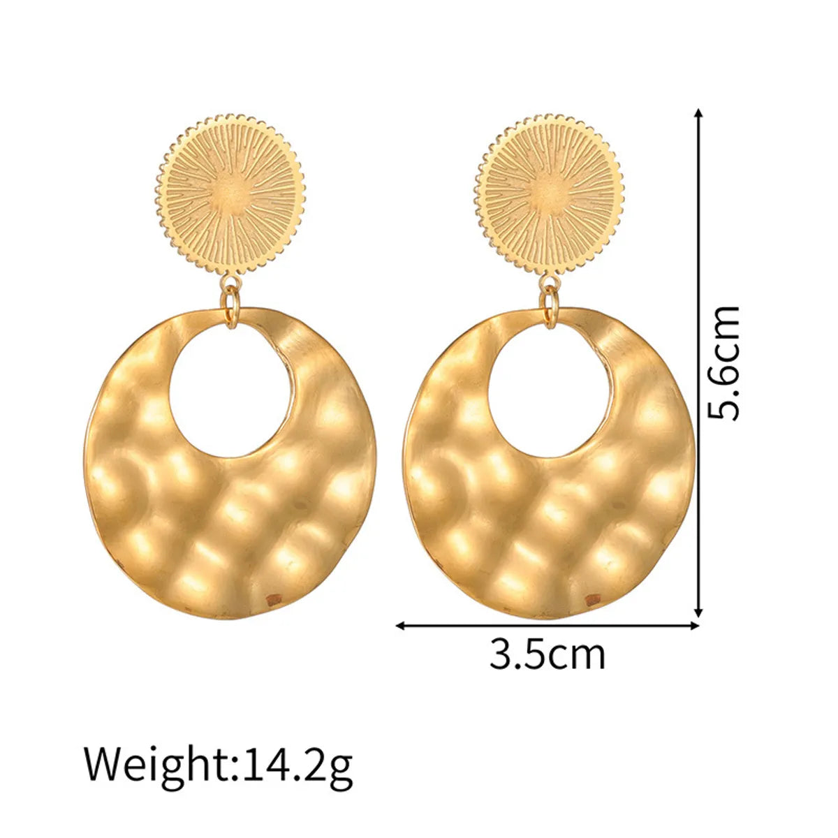 1 Pair Simple Style Classic Style Solid Color Plating 304 Stainless Steel Drop Earrings