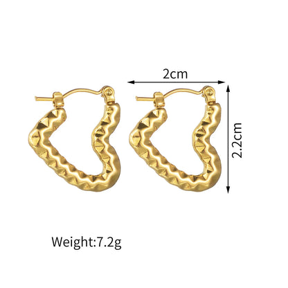 1 Pair Simple Style Classic Style Solid Color Plating 304 Stainless Steel Ear Studs