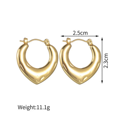 1 Pair Simple Style Classic Style Solid Color Plating 304 Stainless Steel Ear Studs