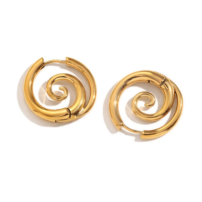 1 Pair Simple Style Classic Style Solid Color Plating 304 Stainless Steel Ear Studs