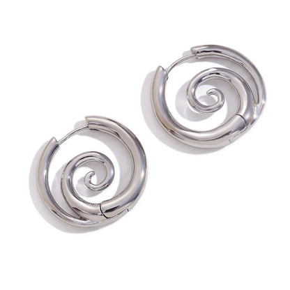 1 Pair Simple Style Classic Style Solid Color Plating 304 Stainless Steel Ear Studs