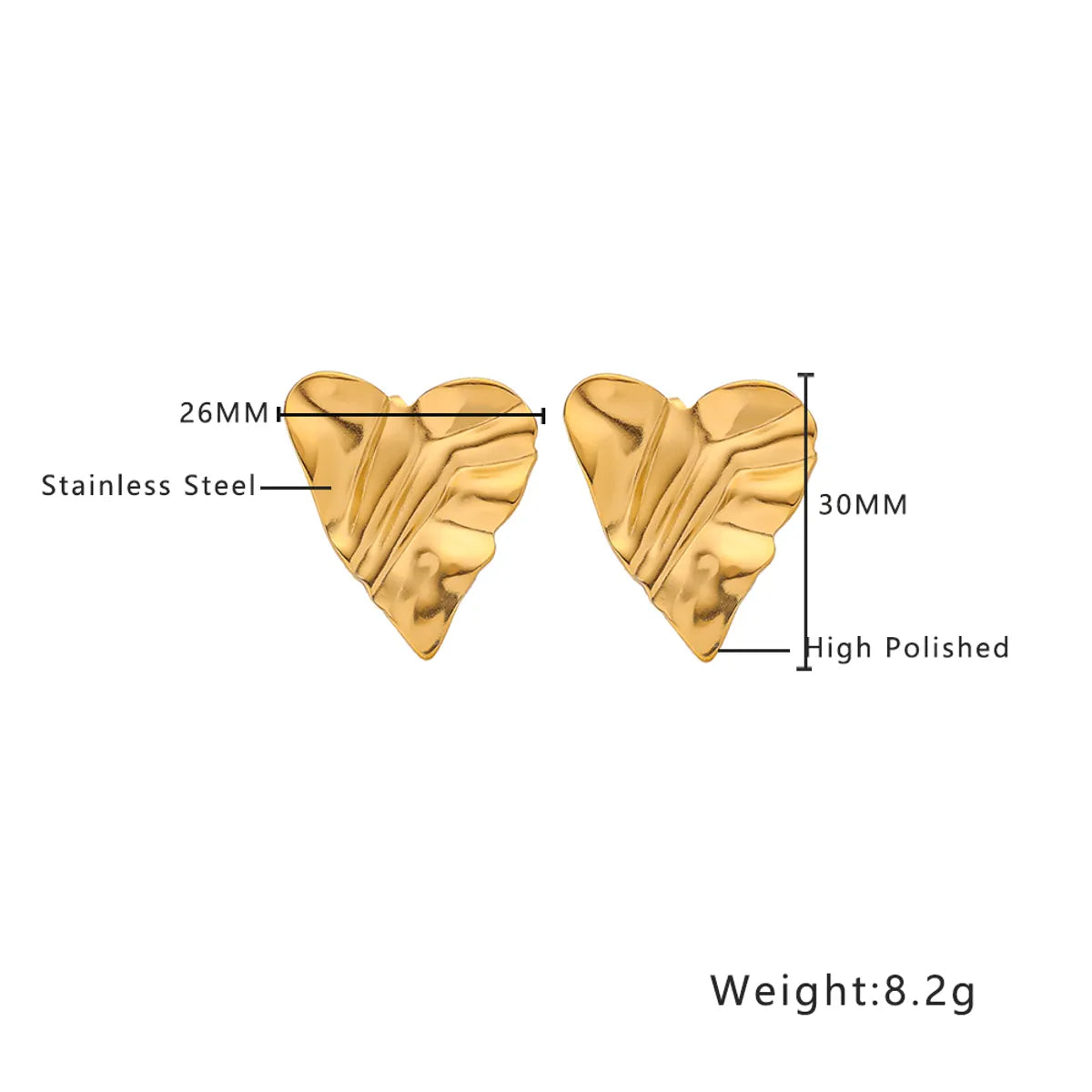 1 Pair Simple Style Classic Style Solid Color Plating 304 Stainless Steel Titanium Steel 18K Gold Plated Ear Studs