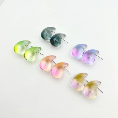 1 Pair Simple Style Classic Style Solid Color Plating Arylic Ear Studs