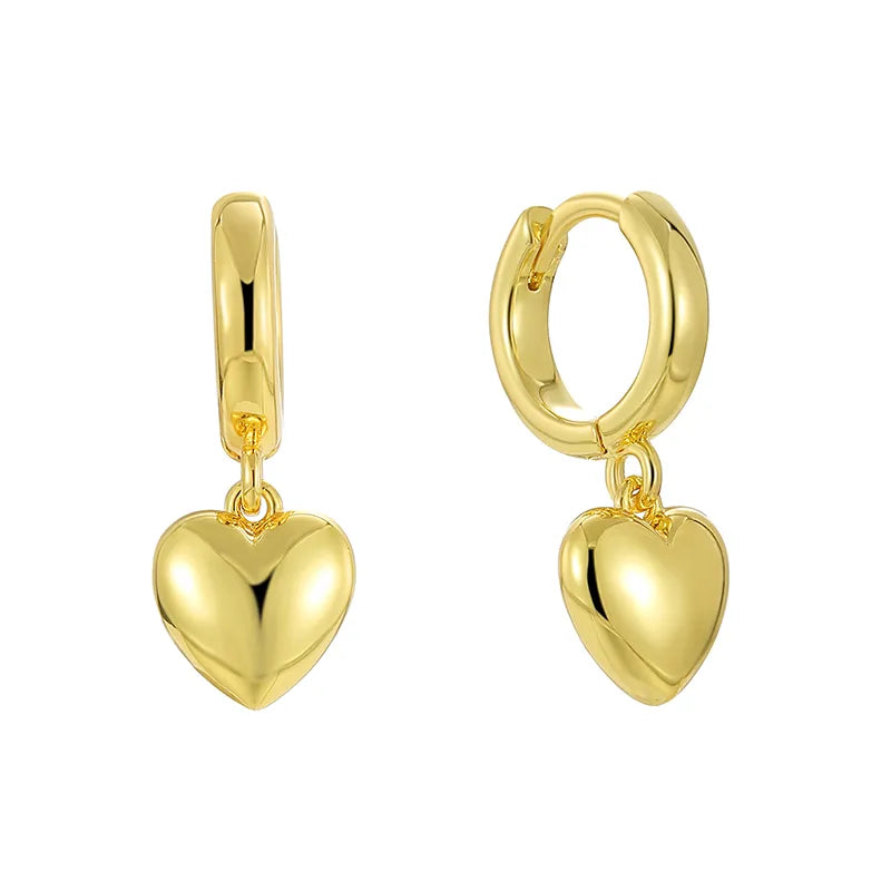 1 Pair Simple Style Classic Style Solid Color Plating Brass 18K Gold Plated Drop Earrings