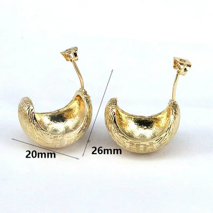 1 Pair Simple Style Classic Style Solid Color Plating Copper 18k Gold Plated Ear Studs