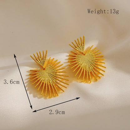 1 Pair Simple Style Classic Style Solid Color Plating Copper 18K Gold Plated Ear Studs