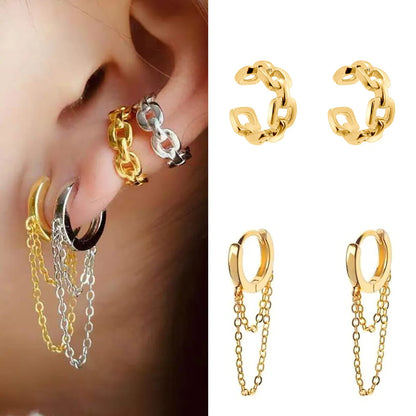 1 Pair Simple Style Classic Style Solid Color Plating Copper 18k Gold Plated Earrings