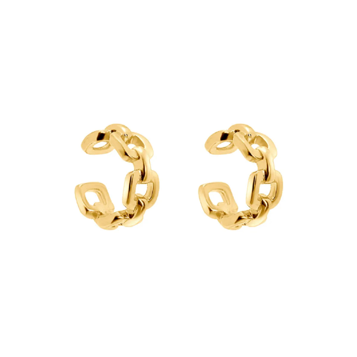 1 Pair Simple Style Classic Style Solid Color Plating Copper 18k Gold Plated Earrings