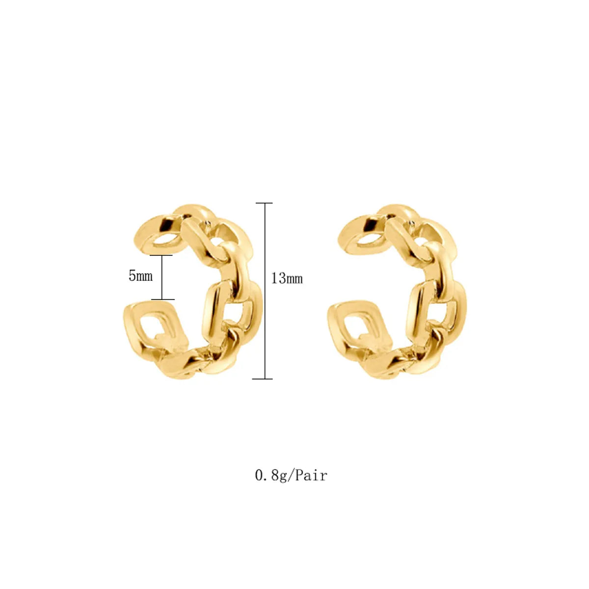 1 Pair Simple Style Classic Style Solid Color Plating Copper 18k Gold Plated Earrings