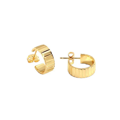 1 Pair Simple Style Classic Style Solid Color Plating Copper Ear Studs