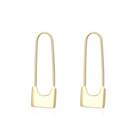 1 Pair Simple Style Classic Style Solid Color Plating Copper Gold Plated Earrings