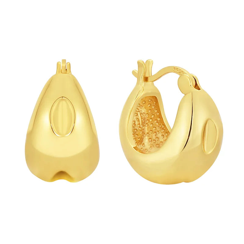 1 Pair Simple Style Classic Style Solid Color Plating Inlay Brass Zircon 18K Gold Plated Earrings