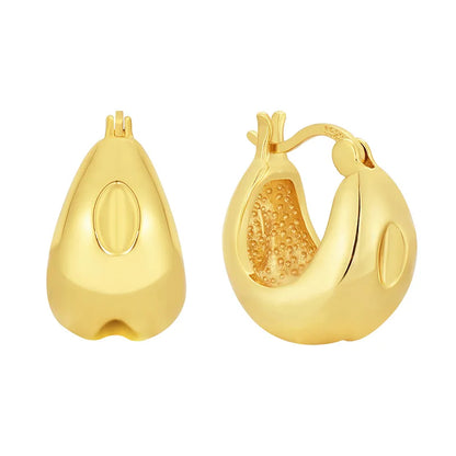 1 Pair Simple Style Classic Style Solid Color Plating Inlay Brass Zircon 18K Gold Plated Earrings