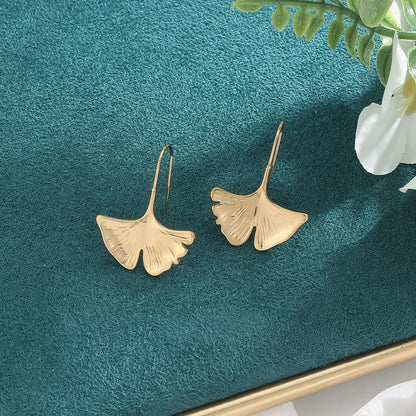 1 Pair Simple Style Classic Style Solid Color Plating 304 Stainless Steel 14K Gold Plated Drop Earrings