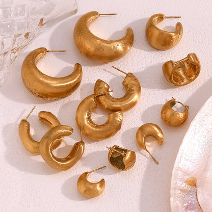 1 Pair Simple Style Classic Style Solid Color Plating Stainless Steel 18k Gold Plated Ear Cuffs