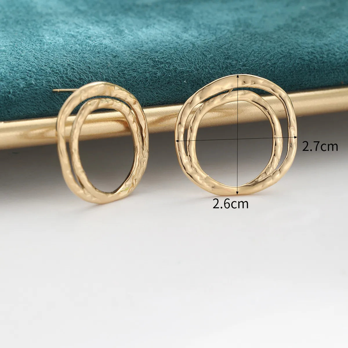 1 Pair Simple Style Classic Style Solid Color Plating Stainless Steel 18K Gold Plated Ear Studs