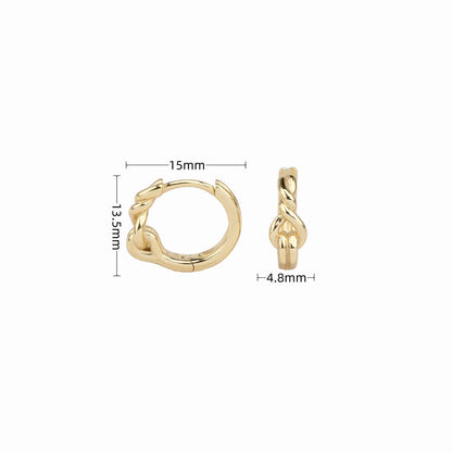 1 Pair Simple Style Classic Style Solid Color Plating Sterling Silver Gold Plated Earrings