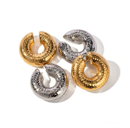 1 Pair Simple Style Classic Style Solid Color Plating Titanium Steel 18k Gold Plated Ear Studs