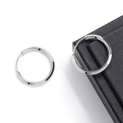 1 Pair Simple Style Classic Style Solid Color Polishing Stainless Steel Earrings