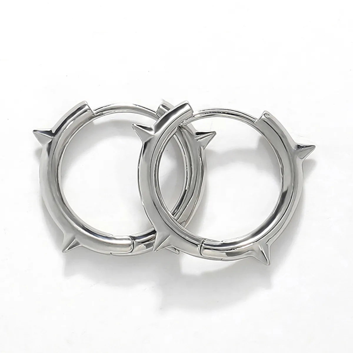 1 Pair Simple Style Classic Style Solid Color Polishing Stainless Steel Earrings