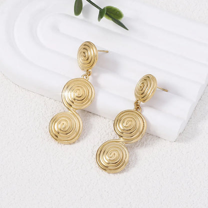 1 Pair Simple Style Classic Style Solid Color Zinc Alloy Drop Earrings