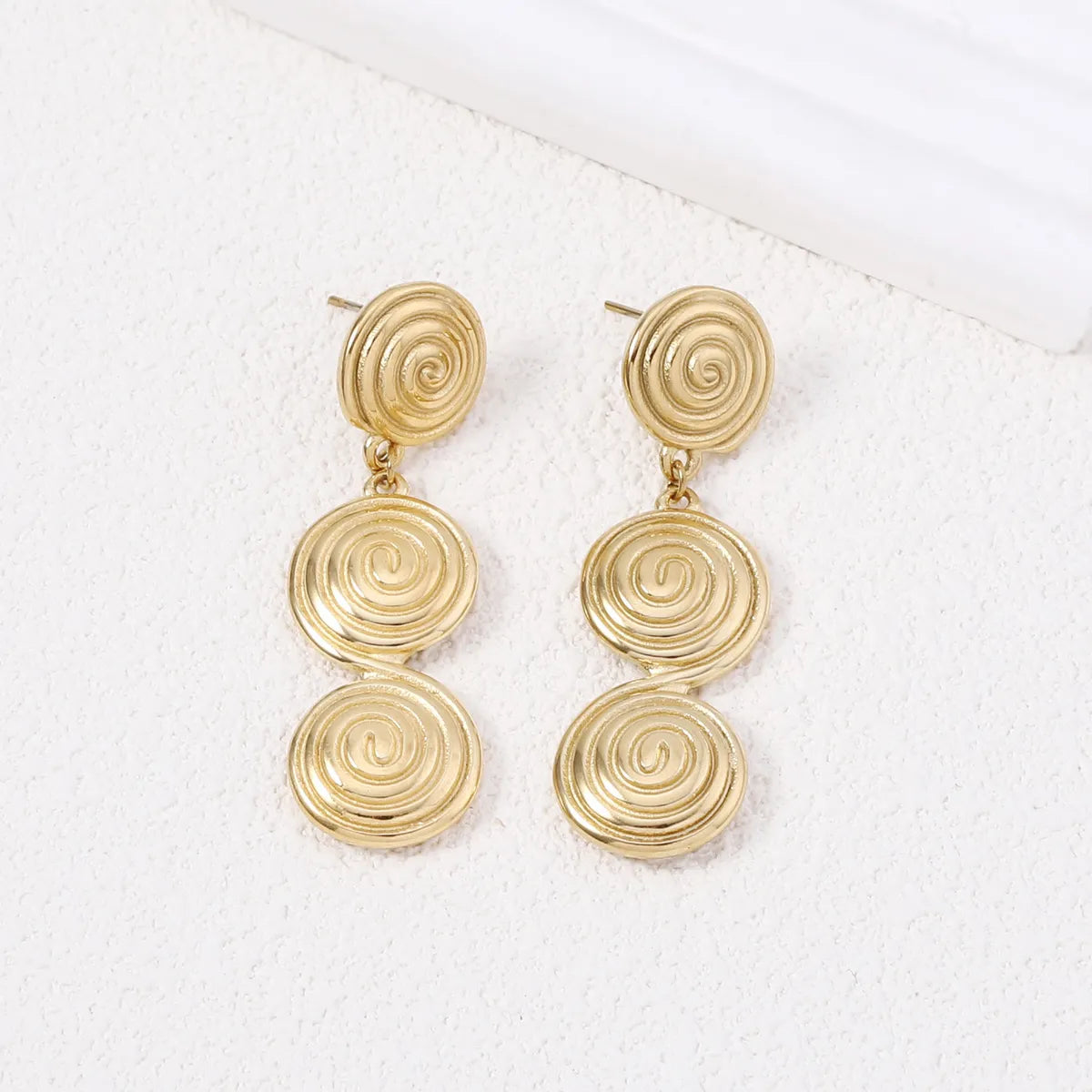 1 Pair Simple Style Classic Style Solid Color Zinc Alloy Drop Earrings