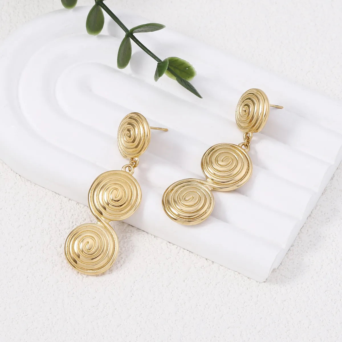 1 Pair Simple Style Classic Style Solid Color Zinc Alloy Drop Earrings