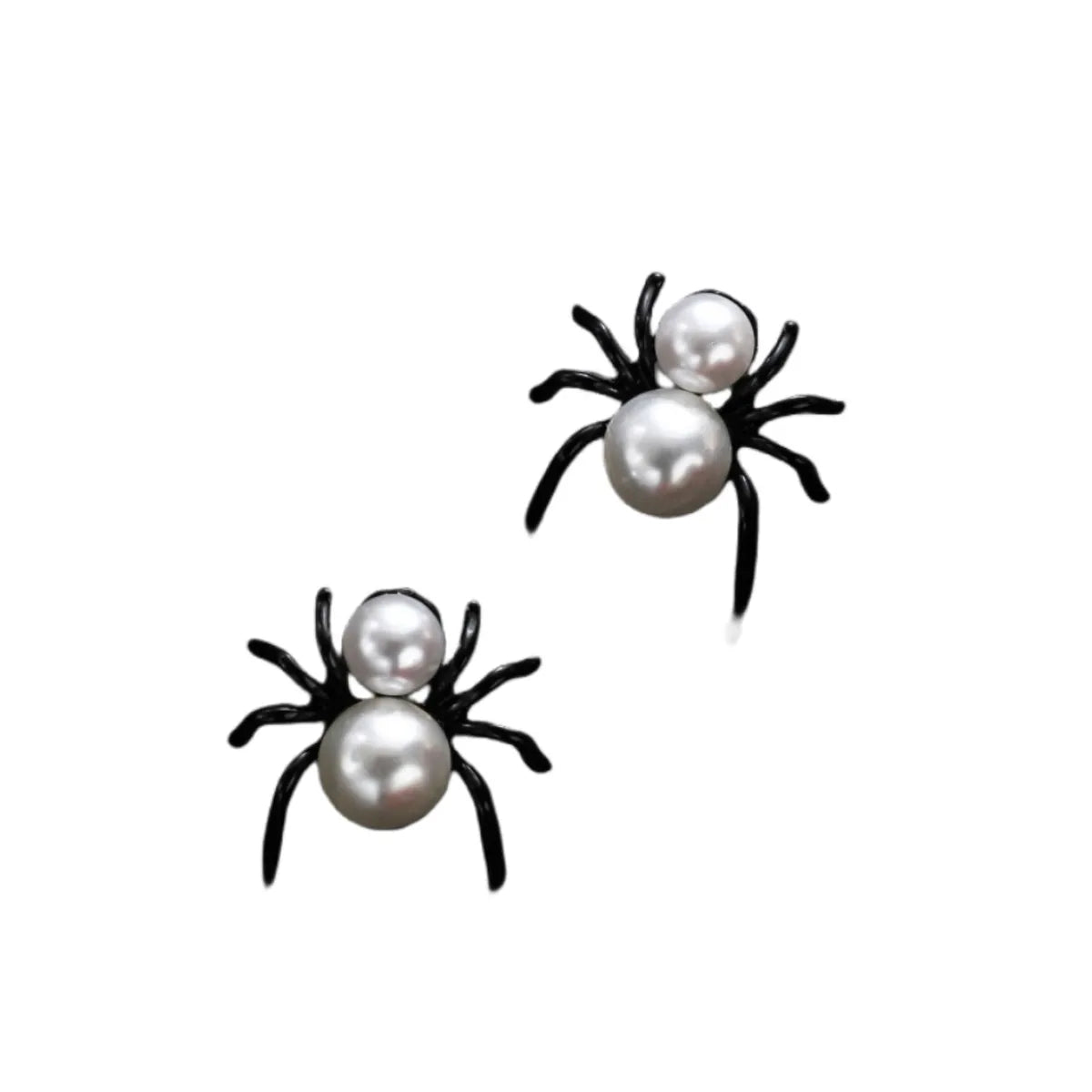 1 Pair Simple Style Classic Style Spider Inlay Alloy Pearl Ear Studs