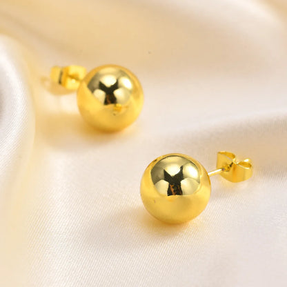 1 Pair Simple Style Classic Style Square Heart Shape Polishing Plating Brass 18K Gold Plated Ear Studs