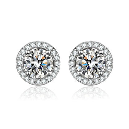 1 Pair Simple Style Classic Style Square Inlay Copper Zircon Ear Studs