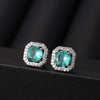 1 Pair Simple Style Classic Style Square Inlay Copper Zircon Ear Studs