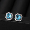 1 Pair Simple Style Classic Style Square Inlay Copper Zircon Ear Studs