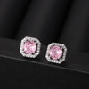 1 Pair Simple Style Classic Style Square Inlay Copper Zircon Ear Studs