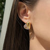 1 Pair Simple Style Classic Style Square Plating Inlay Alloy Zircon Gold Plated Ear Studs