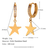 1 Pair Simple Style Classic Style Star Ball Inlay 304 Stainless Steel Rhinestones 18K Gold Plated Drop Earrings