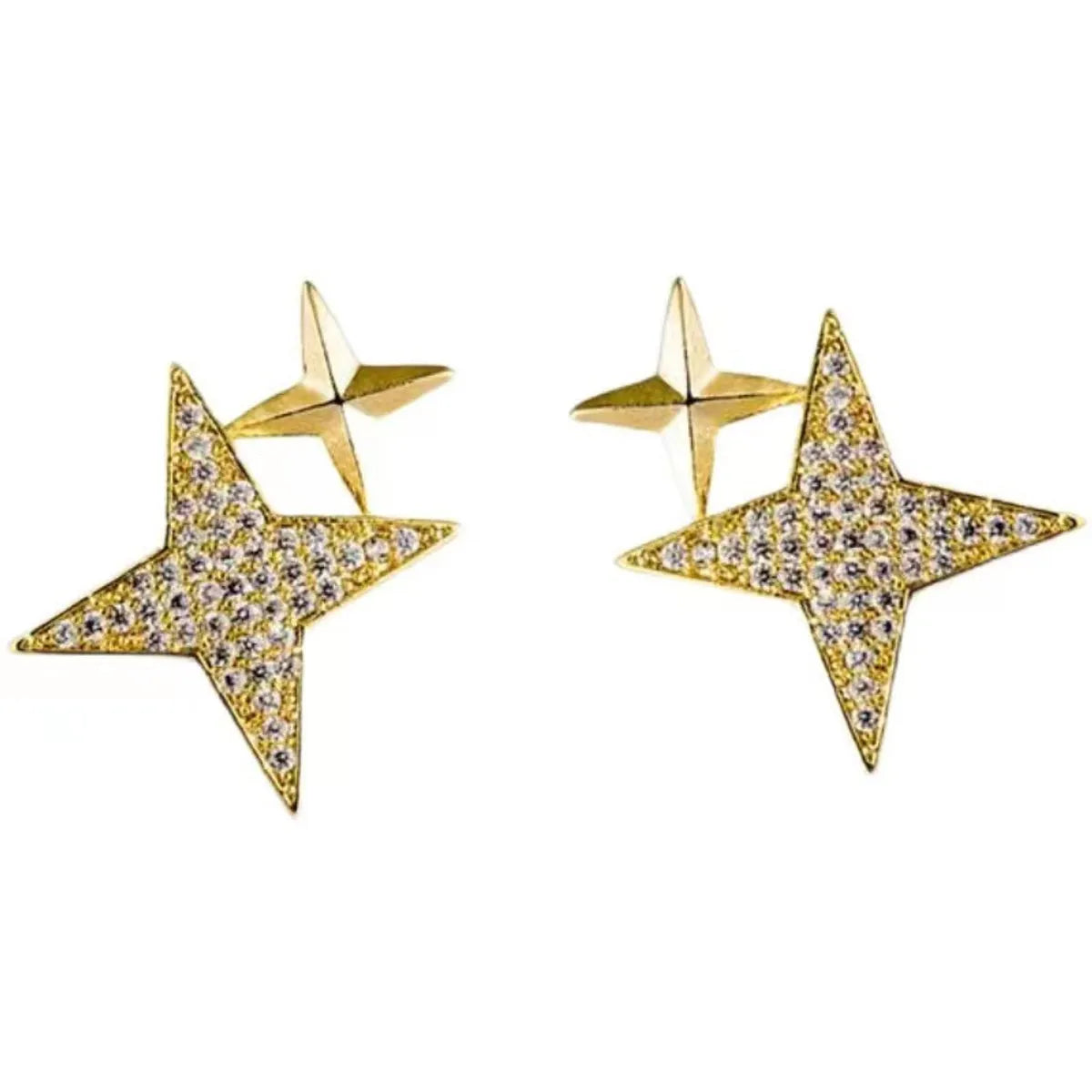 1 Pair Simple Style Classic Style Star Star Sterling Silver Ear Studs