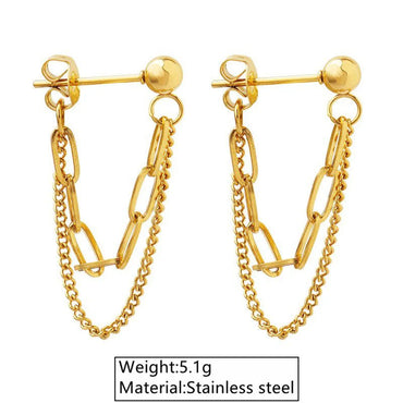 1 Pair Simple Style Classic Style Streetwear Geometric Plating 304 Stainless Steel 18K Gold Plated Ear Studs